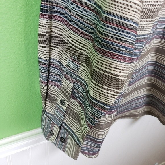 Swiss tech Mens plus size striped button up shirt size 2xl - Picture 13 of 14